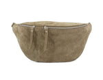 Load image into Gallery viewer, luscious scarves Beige Genuine Suede Italian Leather Large Sling Bag.

