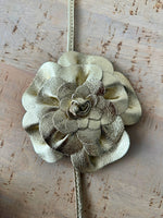 Load image into Gallery viewer, luscious scarves Belts Genuine Italian Suede / Leather Flower Boho Belt.
