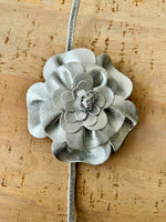 Load image into Gallery viewer, luscious scarves Belts Genuine Italian Suede / Leather Flower Boho Belt.
