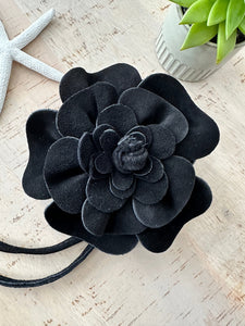 luscious scarves Belts Genuine Italian Suede / Leather Flower Boho Belt.