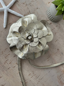 luscious scarves Belts Genuine Italian Suede / Leather Flower Boho Belt.