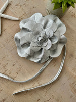 Load image into Gallery viewer, luscious scarves Belts Genuine Italian Suede / Leather Flower Boho Belt.
