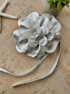 luscious scarves Belts Genuine Italian Suede / Leather Flower Boho Belt.