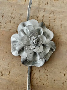 luscious scarves Belts Genuine Italian Suede / Leather Flower Boho Belt.