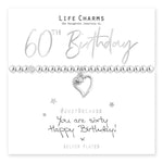 Load image into Gallery viewer, luscious scarves Bracelets Life Charms Silver Plated 60th Birthday Bracelet with gift box
