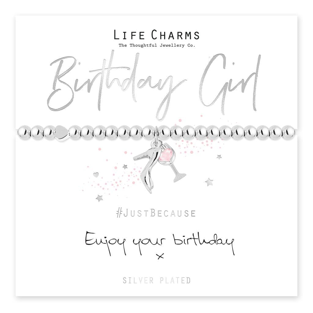 luscious scarves Bracelets Life Charms Silver Plated Birthday Girl Bracelet with gift box