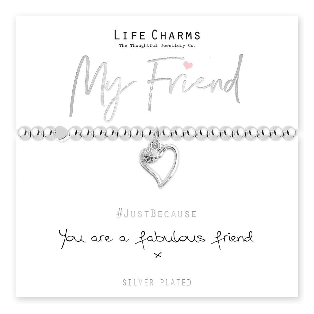 luscious scarves Bracelets Life Charms Silver Plated Fabulous Friend Bracelet with gift box