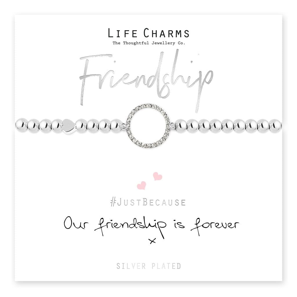 luscious scarves Bracelets Life Charms Silver Plated Friendship Forever Bracelet with gift box