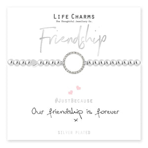 luscious scarves Bracelets Life Charms Silver Plated Friendship Forever Bracelet with gift box