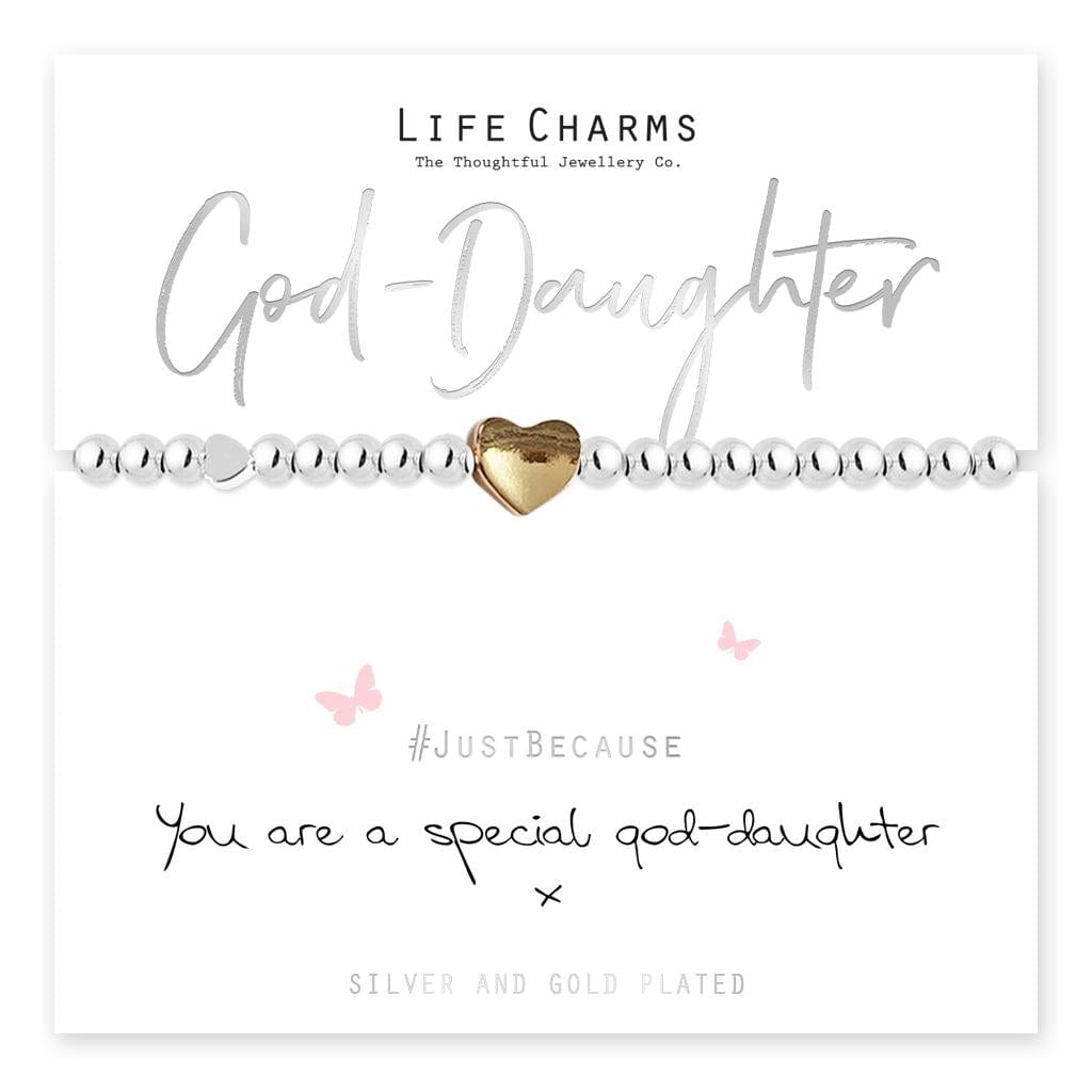 luscious scarves Bracelets Life Charms Silver Plated God Daughter Bracelet with gift box