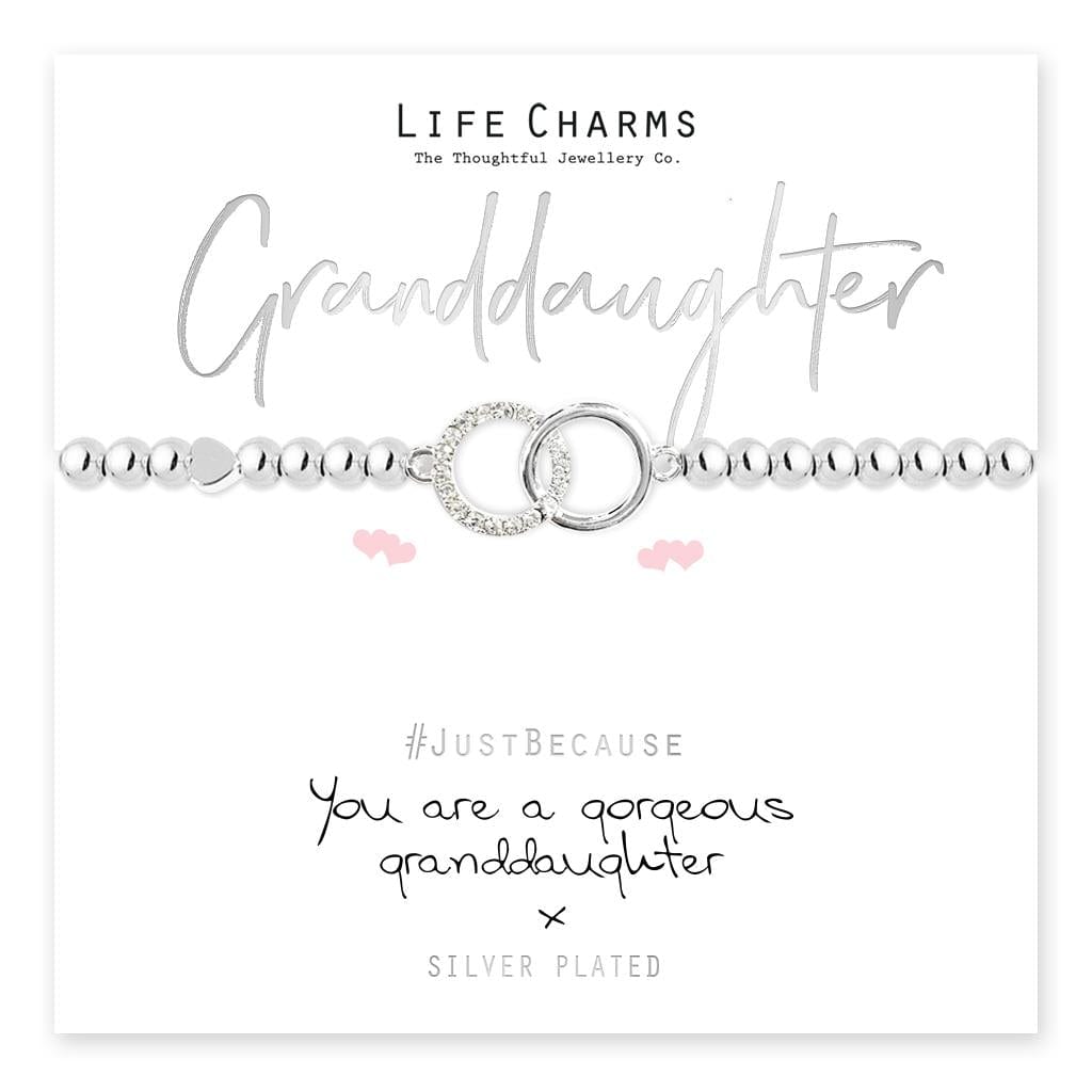 luscious scarves Bracelets Life Charms Silver Plated Gorgeous Granddaughter Bracelet with gift box