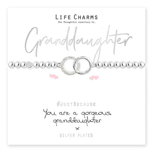 luscious scarves Bracelets Life Charms Silver Plated Gorgeous Granddaughter Bracelet with gift box