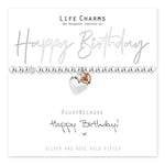 Load image into Gallery viewer, luscious scarves Bracelets Life Charms Silver Plated Happy Birthday Hearts Bracelet with gift box
