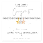 Load image into Gallery viewer, luscious scarves Bracelets Life Charms Silver Plated I Wanted To Say Congratulations Bracelet with gift box
