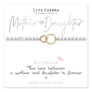 luscious scarves Bracelets Life Charms Silver Plated Love Between Mother and Daughter Bracelet with gift box