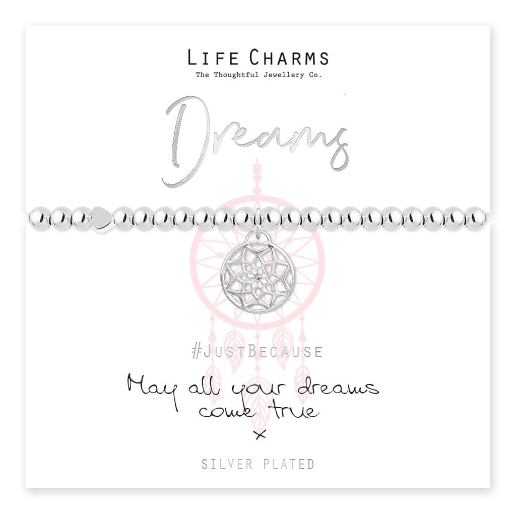 luscious scarves Bracelets Life Charms Silver Plated May All Your Dreams Come True Bracelet with gift box