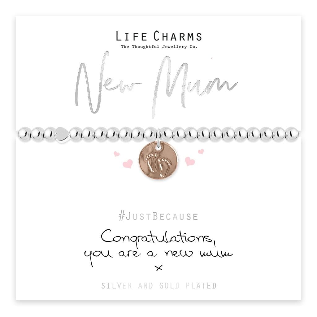 luscious scarves Bracelets Life Charms Silver Plated New Mum Bracelet with gift box