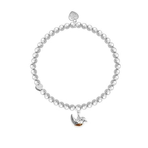 luscious scarves Bracelets Life Charms Silver Plated Robins Appear Bracelet with gift box