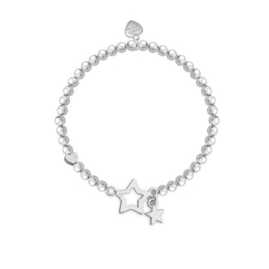 luscious scarves Bracelets Life Charms Silver Plated Super Star Bracelet with gift box