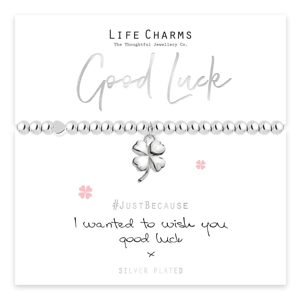 luscious scarves Bracelets Life Charms Silver Plated Wish You Good Luck Bracelet with gift box