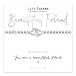 Load image into Gallery viewer, luscious scarves Bracelets Life Charms Silver Plated You Are A Beautiful Friend Bracelet with gift box
