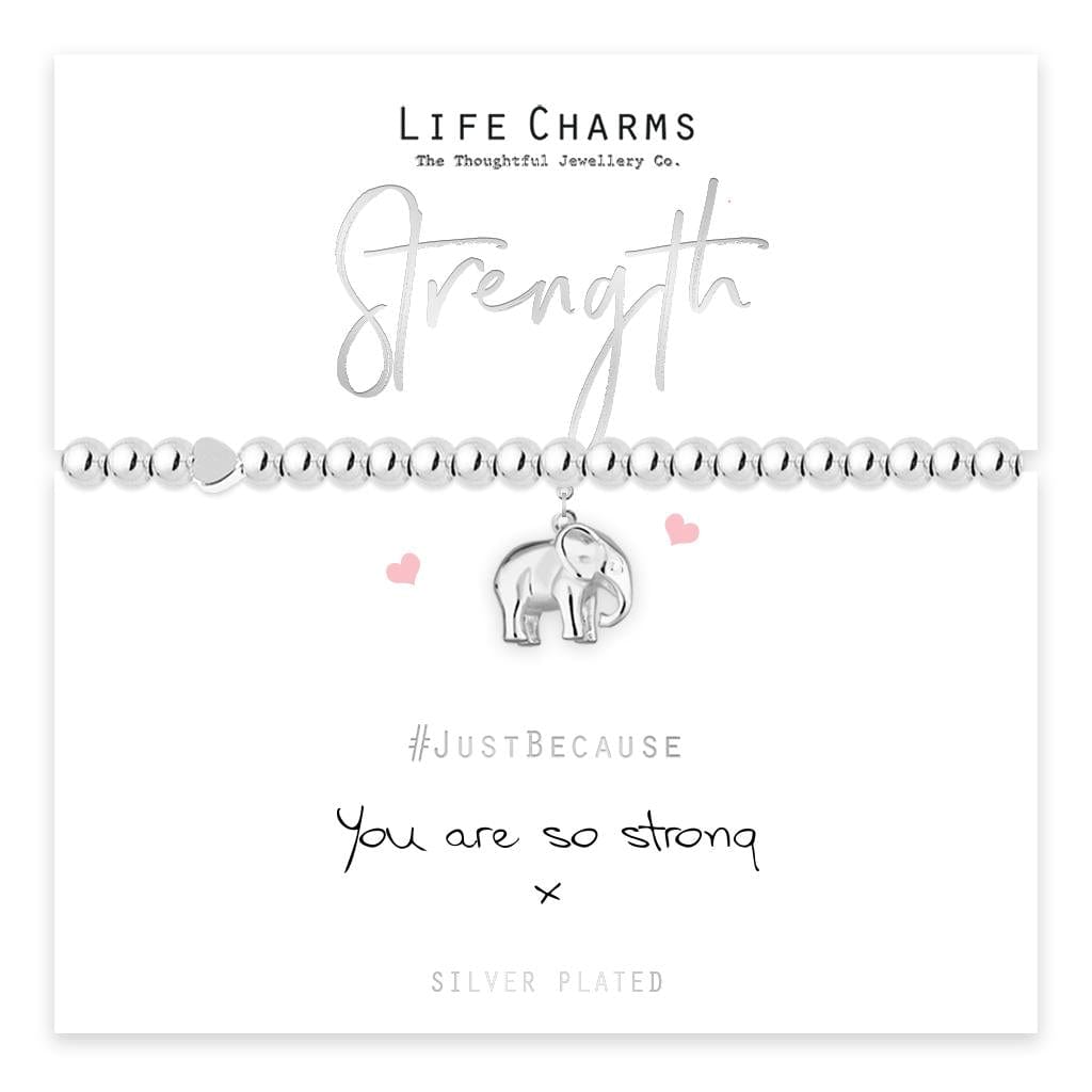 luscious scarves Bracelets Life Charms Silver Plated You Are So Strong Bracelet with gift box
