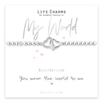 Load image into Gallery viewer, luscious scarves Bracelets Life Charms Silver Plated You Mean The World To Me Bracelet with gift box

