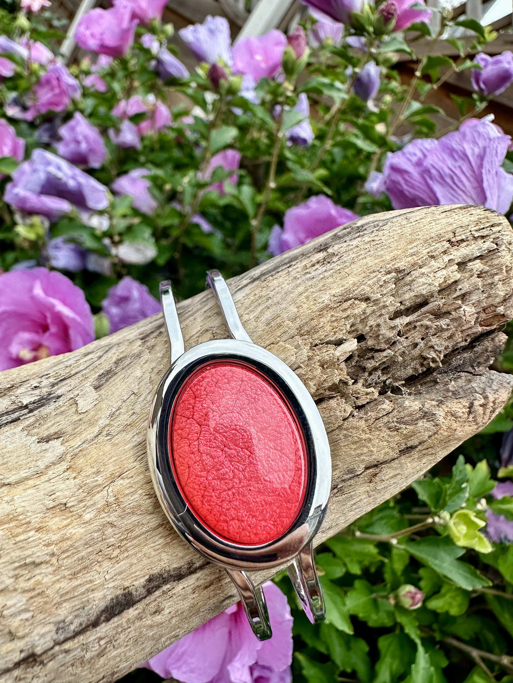 luscious scarves Bracelets Miss Milly Coral Marble Resin Hinged Bangle FB66GPMB