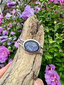 luscious scarves Bracelets Miss Milly Grey Foil Resin Hinged Bangle FB66GYIP