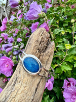 Load image into Gallery viewer, luscious scarves Bracelets Miss Milly Mid Blue Marble Resin Hinged Bangle FB66CLMB
