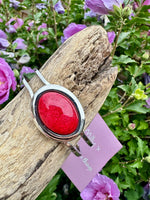 Load image into Gallery viewer, luscious scarves Bracelets Miss Milly Scarlet Red Marble Resin Hinged Bangle FB66SLMB
