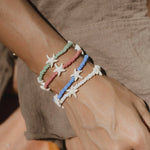 Load image into Gallery viewer, luscious scarves Bracelets Pineapple Island Tidepool Starfish Bracelet Dusky Dark Pink
