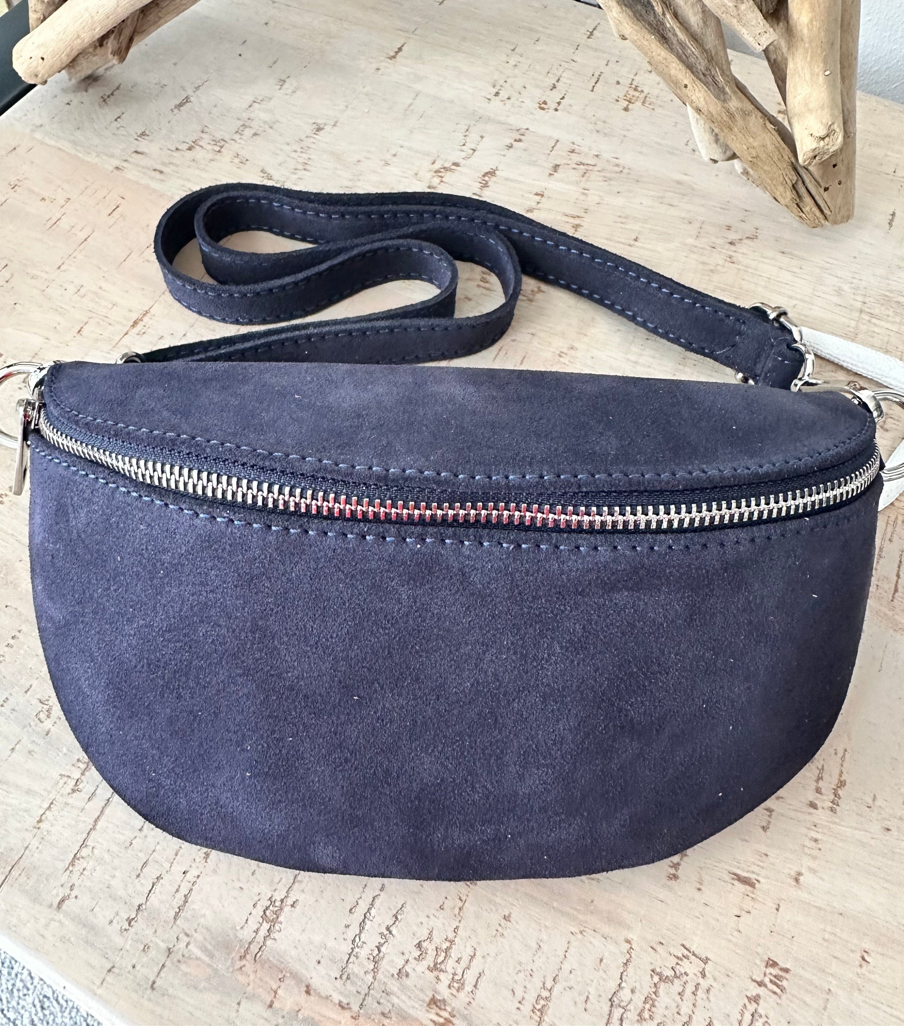 luscious scarves Bum bag Italian Suede Leather Bum/Sling Bag