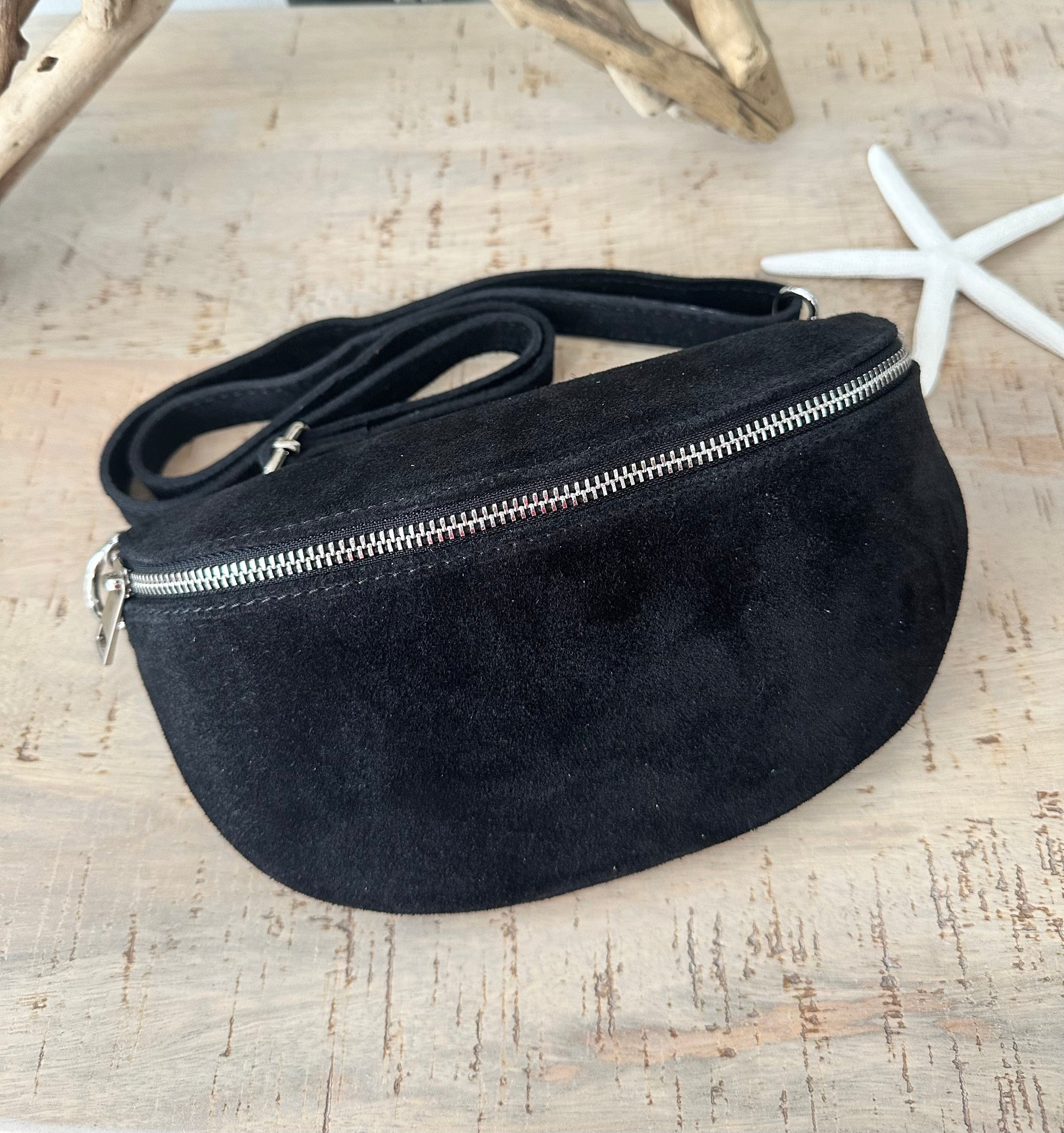 luscious scarves Bum bag Italian Suede Leather Bum/Sling Bag