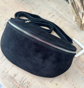 luscious scarves Bum bag Italian Suede Leather Bum/Sling Bag