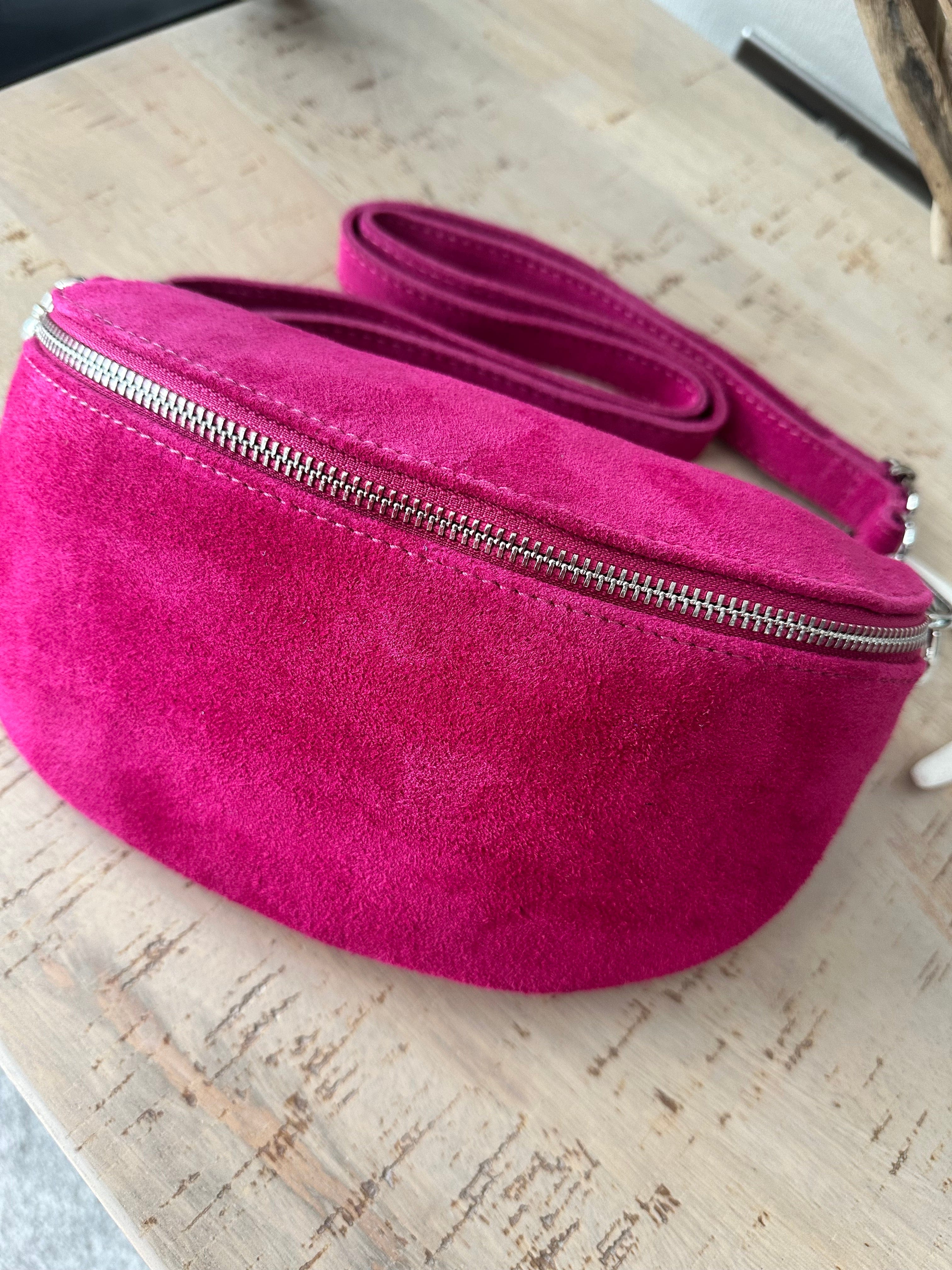 luscious scarves Bum bag Italian Suede Leather Bum/Sling Bag