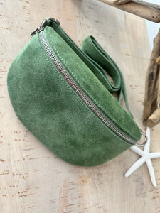 luscious scarves Bum bag Italian Suede Leather Bum/Sling Bag