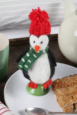 Load image into Gallery viewer, luscious scarves christmas decorations Pachamama Penguin Egg Cosy, Hand Felted, Fair Trade
