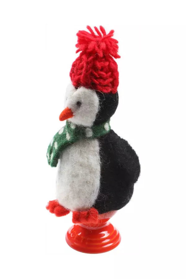 luscious scarves christmas decorations Pachamama Penguin Egg Cosy, Hand Felted, Fair Trade