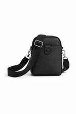 Load image into Gallery viewer, luscious scarves crossbody Black Compact Crossbody Phone Bag with Wide Strap – Multiple Colours Available

