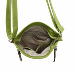 Load image into Gallery viewer, luscious scarves crossbody Faux Leather Double Verticle Front Zip , Shoulder Crossbody Bag
