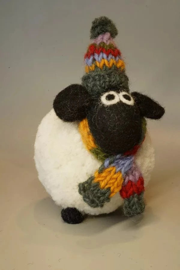 luscious scarves decoration Pachamama Hand Felted Margaret the Lakeland Sheep Ornament , Fairtrade