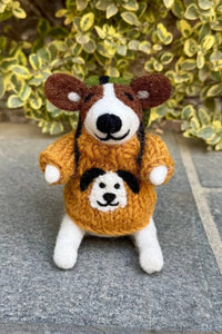 luscious scarves decoration Pachamama Hand Felted Rambling Rodger the Dog Ornament , Fairtrade