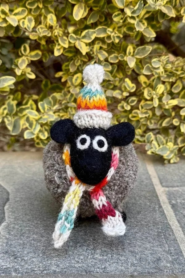 luscious scarves decoration Pachamama Hand Felted Stuart the Lakeland Sheep Ornament , Fairtrade