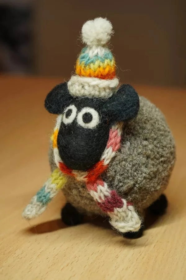 luscious scarves decoration Pachamama Hand Felted Stuart the Lakeland Sheep Ornament , Fairtrade