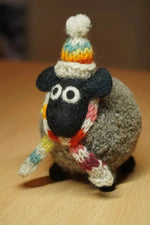 Load image into Gallery viewer, luscious scarves decoration Pachamama Hand Felted Stuart the Lakeland Sheep Ornament , Fairtrade
