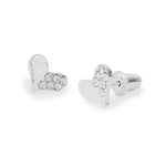 Load image into Gallery viewer, luscious scarves Earrings Life Charms Sparkly heart silver studs
