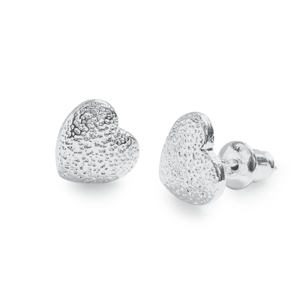 luscious scarves Earrings Life Charms Sweet heart silver studs