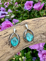 Load image into Gallery viewer, luscious scarves Earrings Miss Milly Aqua Blue Ellipse Earrings FE751ASIP
