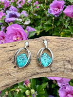 Load image into Gallery viewer, luscious scarves Earrings Miss Milly Aqua Blue Ellipse Earrings FE751ASIP
